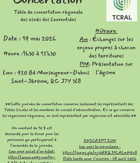 Affiche Concertation 14 mai 2026